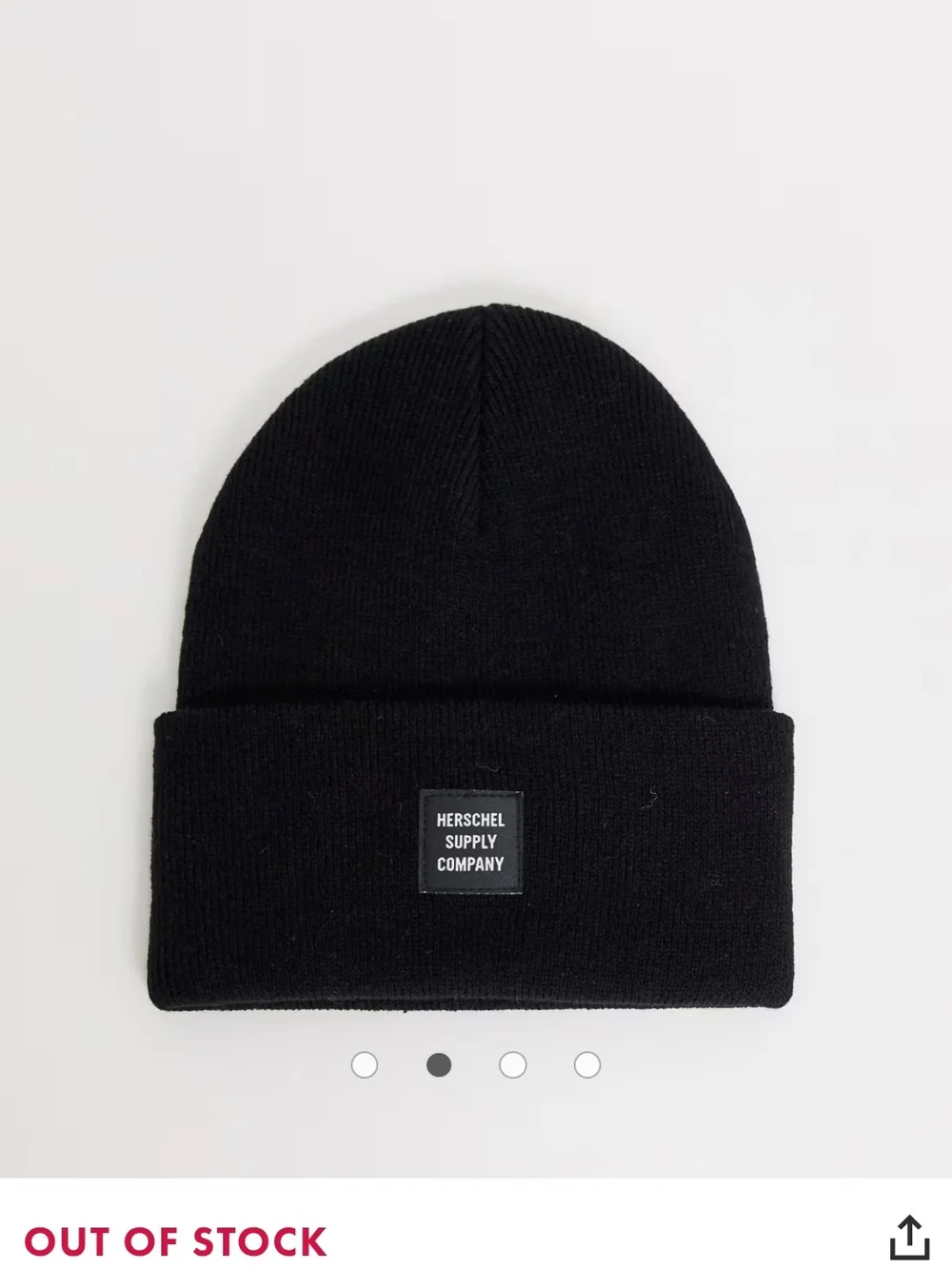 Herschel Supply Company Black Knit Cuffed Beanie